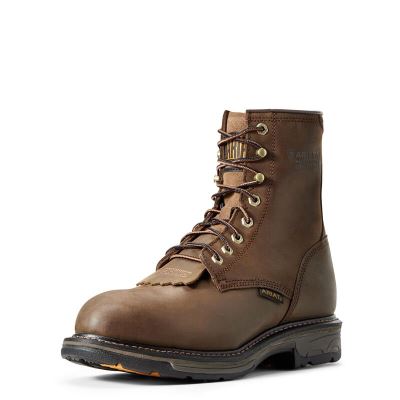 Ariat Work: WorkHog 8" Waterproof Composite Toe Zapatos de Seguridad Hombre - Marrones (RMVKS5207)